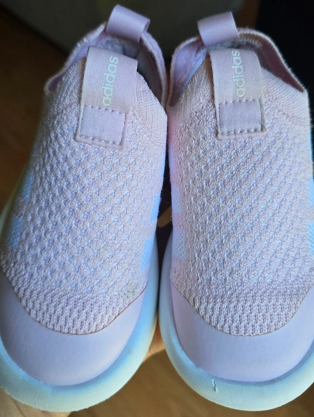 Sz 9 Toddler Girl's ADIDAS BUBBLECOMFY Pink Slip-on Shoes